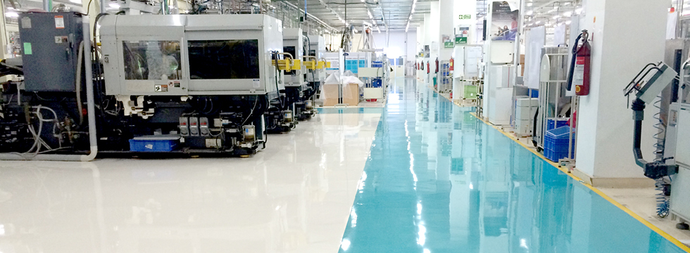 ESD anti static flooring in electronics manufacturing facility